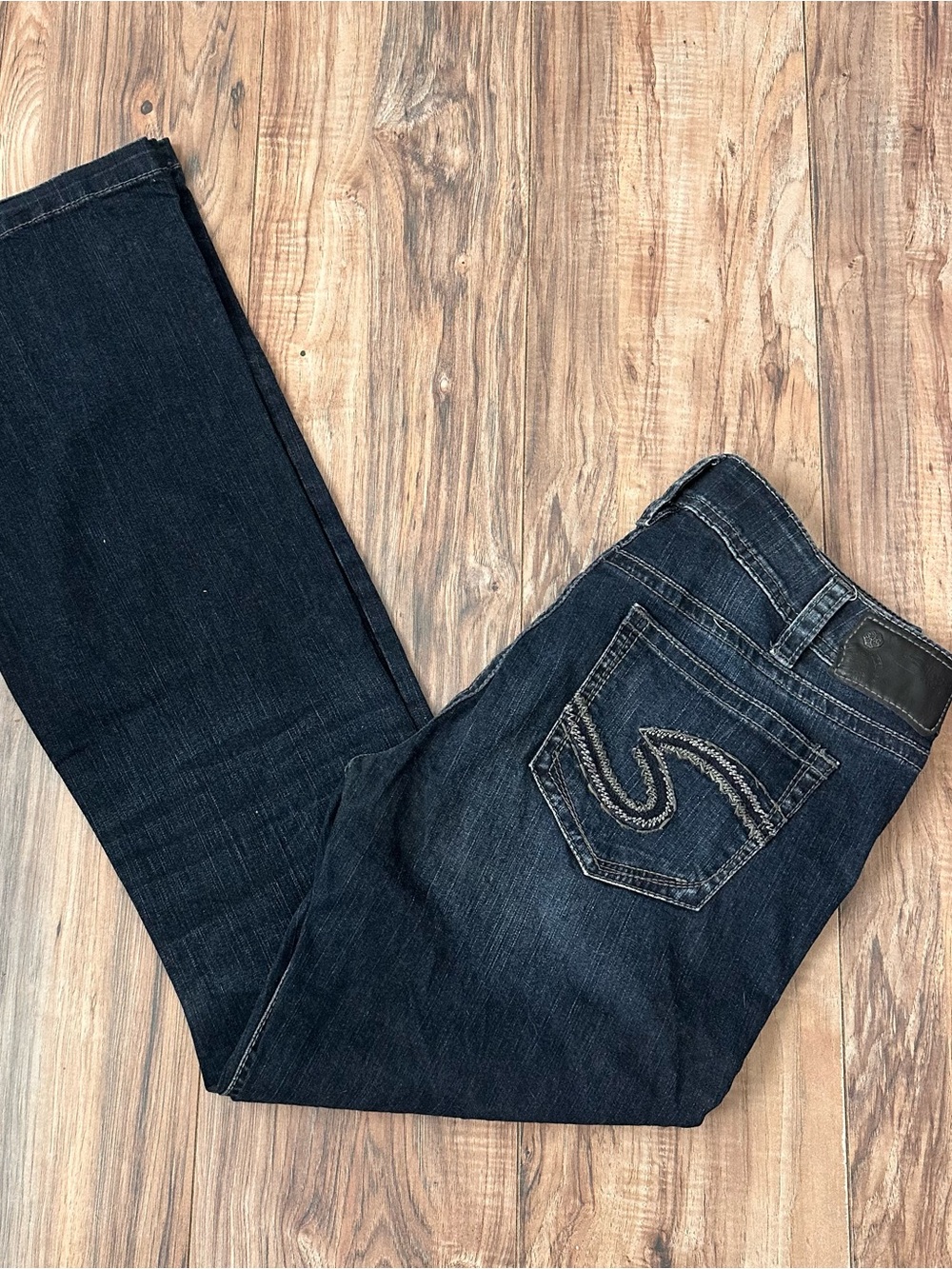 Silver Suki Jeans Indigo Mid Flare Wide-Leg Trouser Jeans 31 x 34